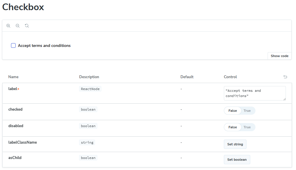 single story for checkbox
