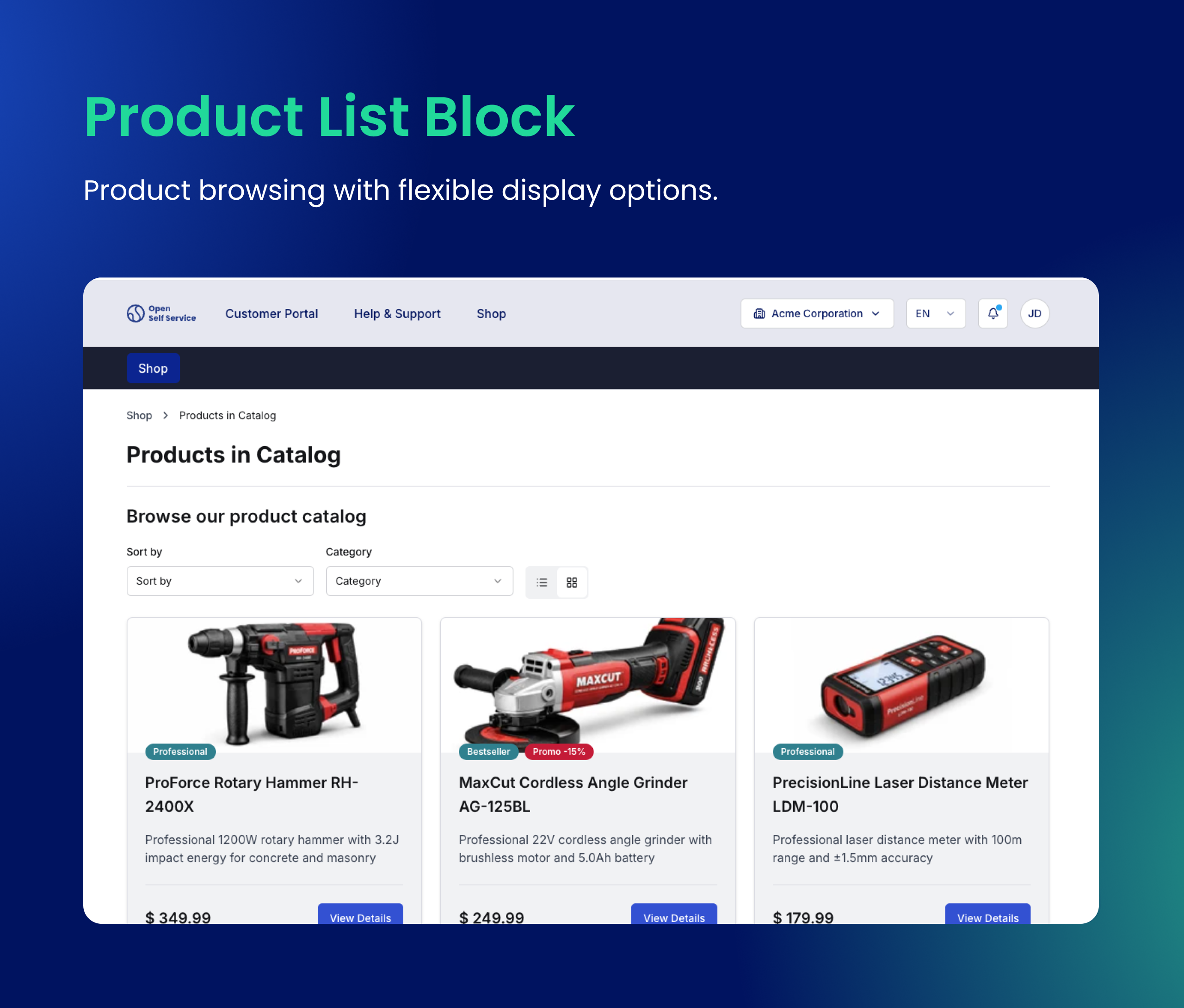 Product List Block