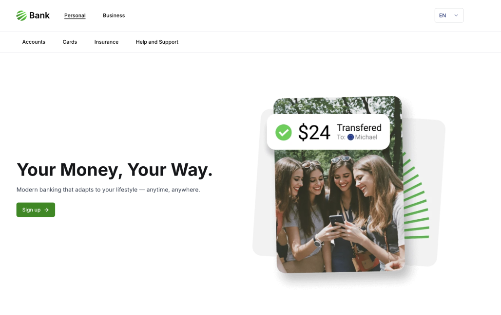 CMS-powered marketing content